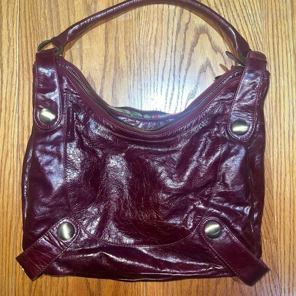 Latico Leather Shoulder Purse - Burgundy